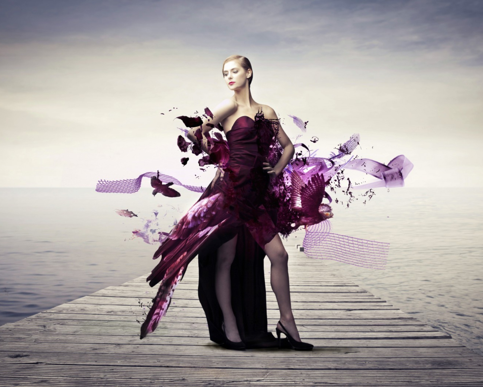 Creative Purple Dress wallpaper 1600x1280