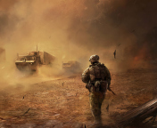 Fondo de pantalla War In Desert 176x144