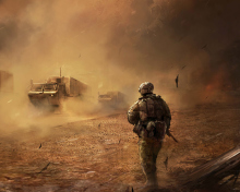 Обои War In Desert 220x176