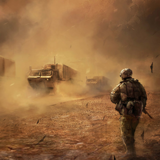 War In Desert papel de parede para celular para iPad mini