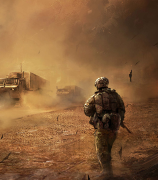 Kostenloses War In Desert Wallpaper für 240x320