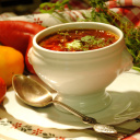 Обои Ukrainian Red Borscht Soup 128x128