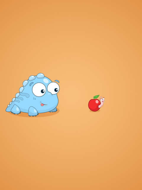 Dragon And Apple Funny Illustration screenshot #1 480x640