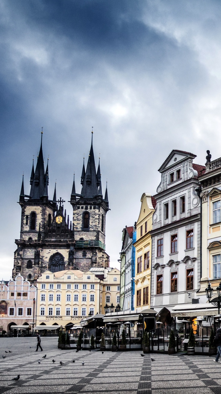 Prague Old Town Square wallpaper 750x1334