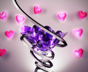 Das Glass Hearts Wallpaper 176x144