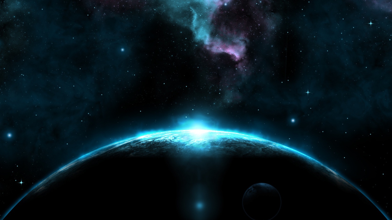 Screenshot №1 pro téma Giant Dark Blue Planet 1280x720