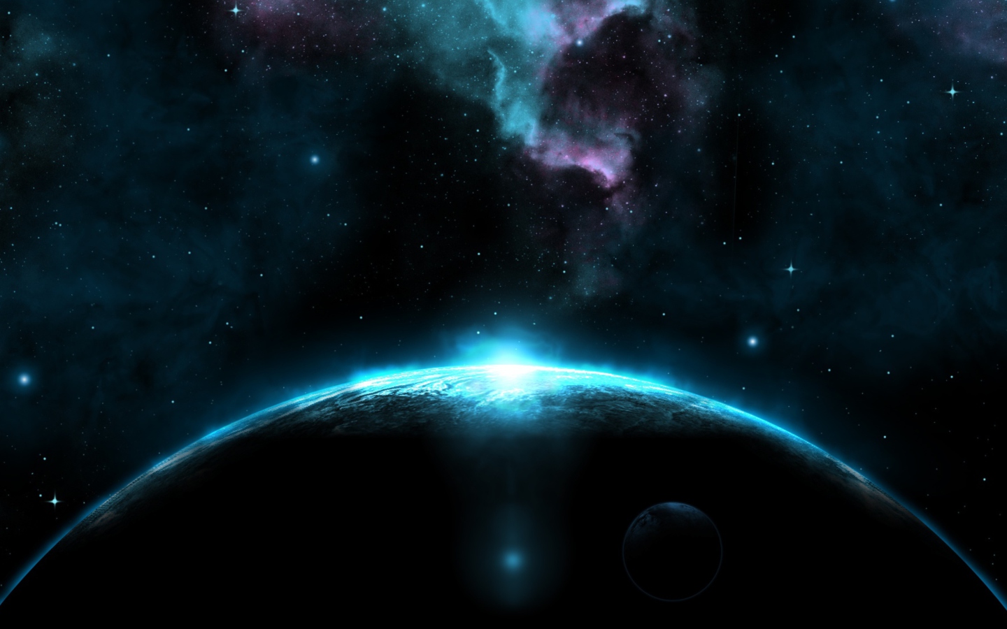 Fondo de pantalla Giant Dark Blue Planet 1440x900