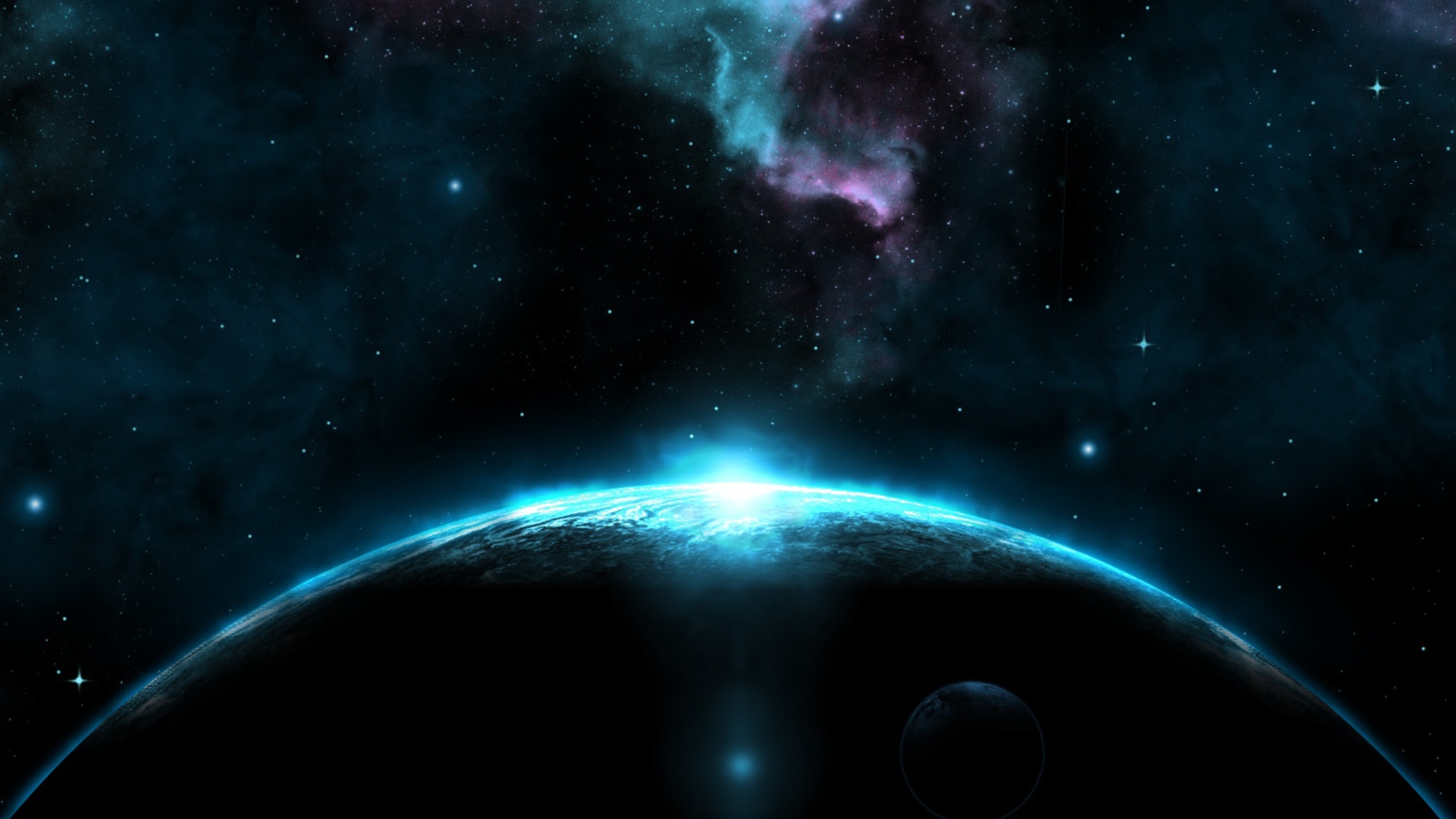Screenshot №1 pro téma Giant Dark Blue Planet 1600x900