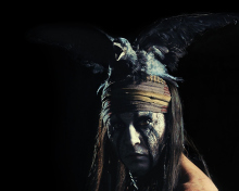Sfondi Johnny Depp As Tonto - The Lone Ranger Movie 2013 220x176