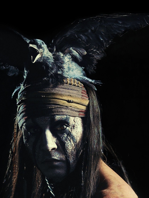 Fondo de pantalla Johnny Depp As Tonto - The Lone Ranger Movie 2013 480x640