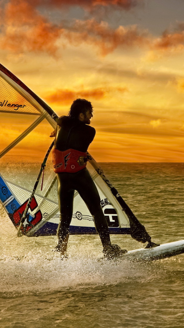Screenshot №1 pro téma Surfing At Sunset 750x1334