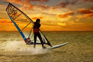 Surfing At Sunset - Fondos de pantalla gratis 