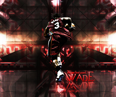 Обои Dwyane Wade - Head Guard 480x400
