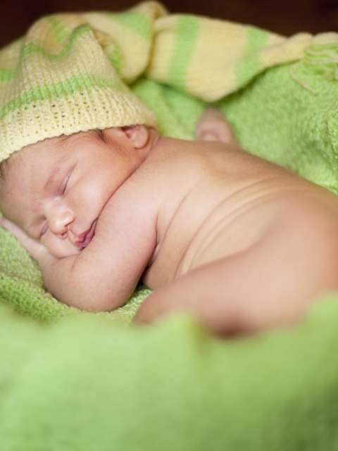 Cute Sleeping Baby wallpaper 480x640