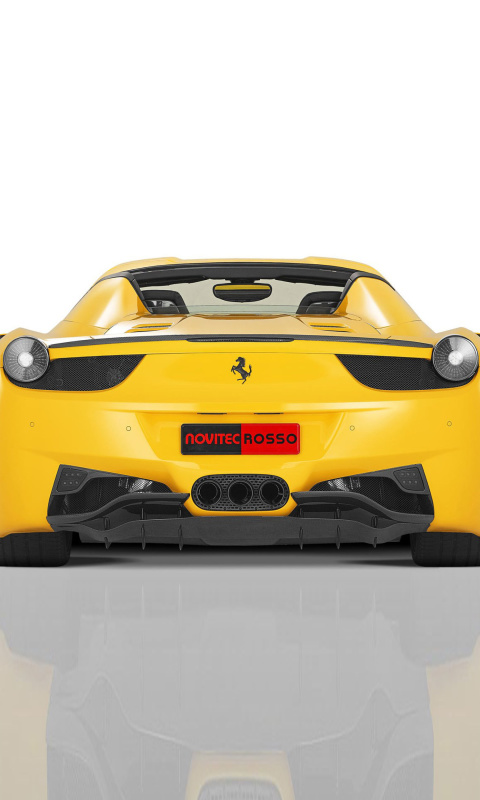 Fondo de pantalla Ferrari 458 Spider from NOVITEC ROSSO 480x800