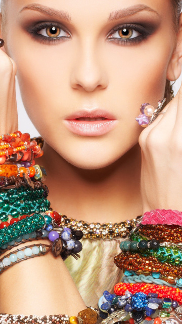 Girl in Bracelets wallpaper 360x640