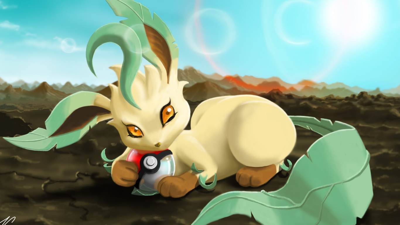 Sfondi Leafeon Pokemon 1366x768