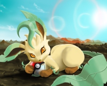 Das Leafeon Pokemon Wallpaper 220x176