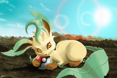 Das Leafeon Pokemon Wallpaper 480x320