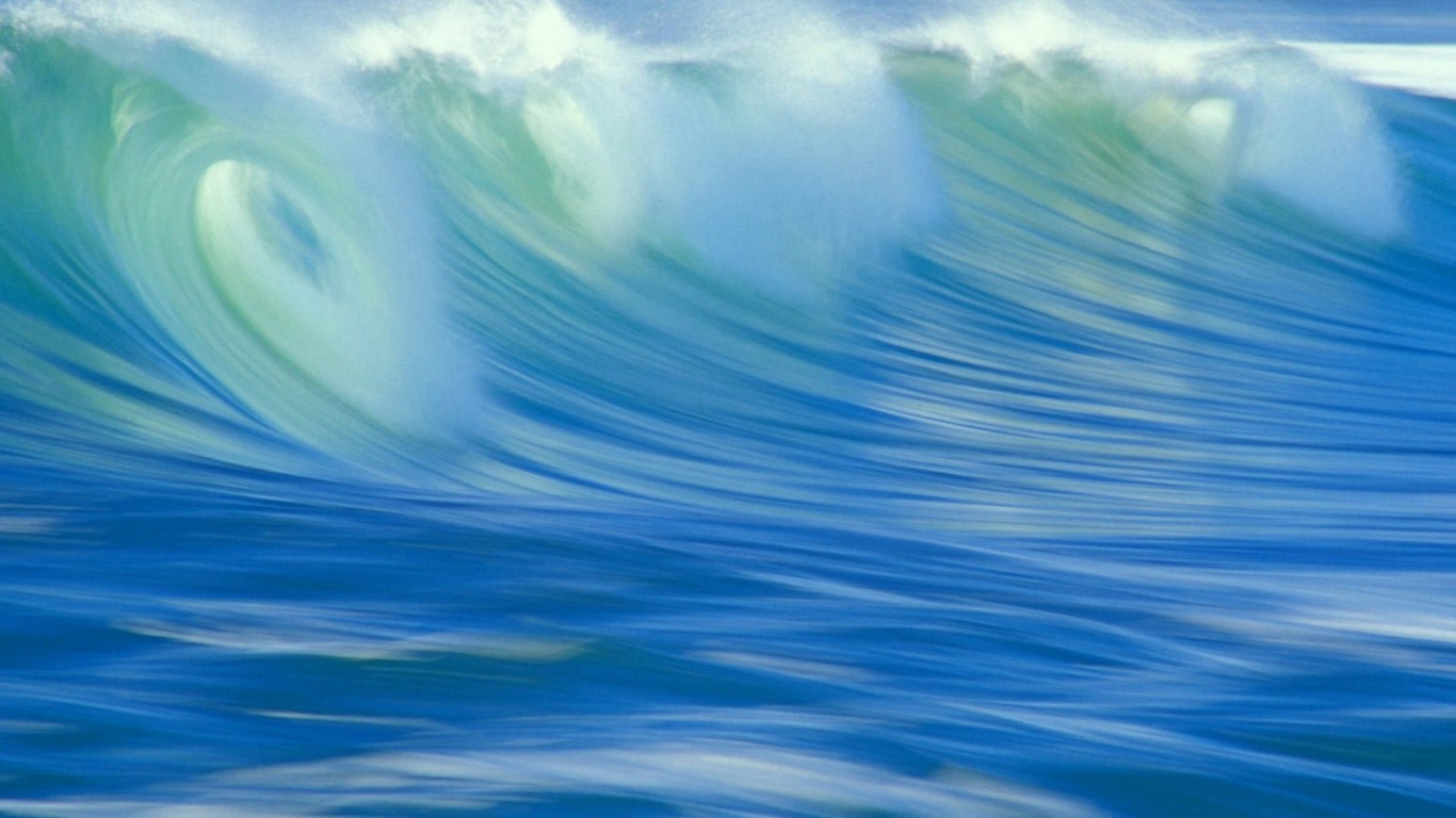 Blue Waves wallpaper 1366x768