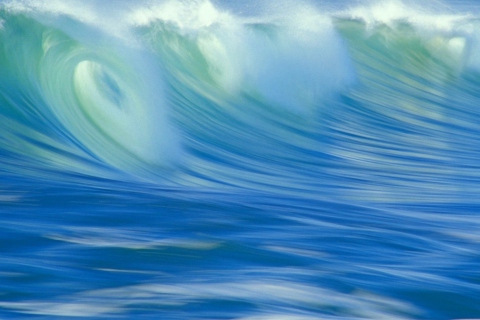 Das Blue Waves Wallpaper 480x320