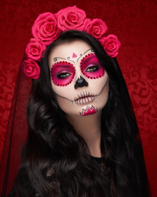 Dia de muertos makeup - Obrázkek zdarma pro iPhone 6 Plus