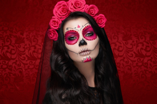 Dia de muertos makeup - Obrázkek zdarma pro HTC Wildfire