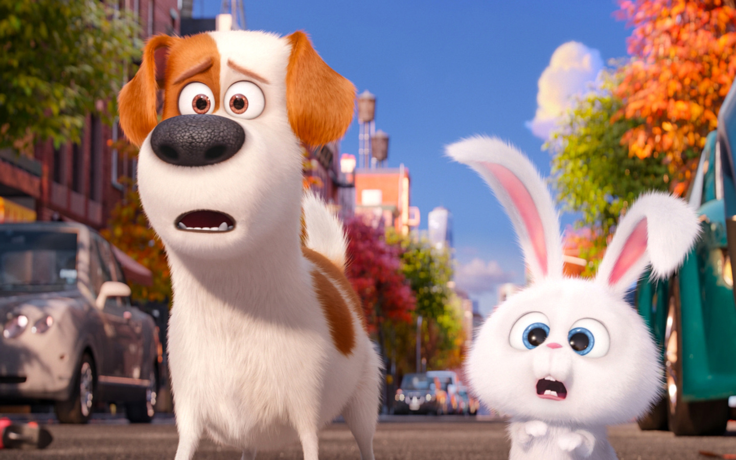 Обои The Secret Life of Pets, Max and Snowball 1440x900