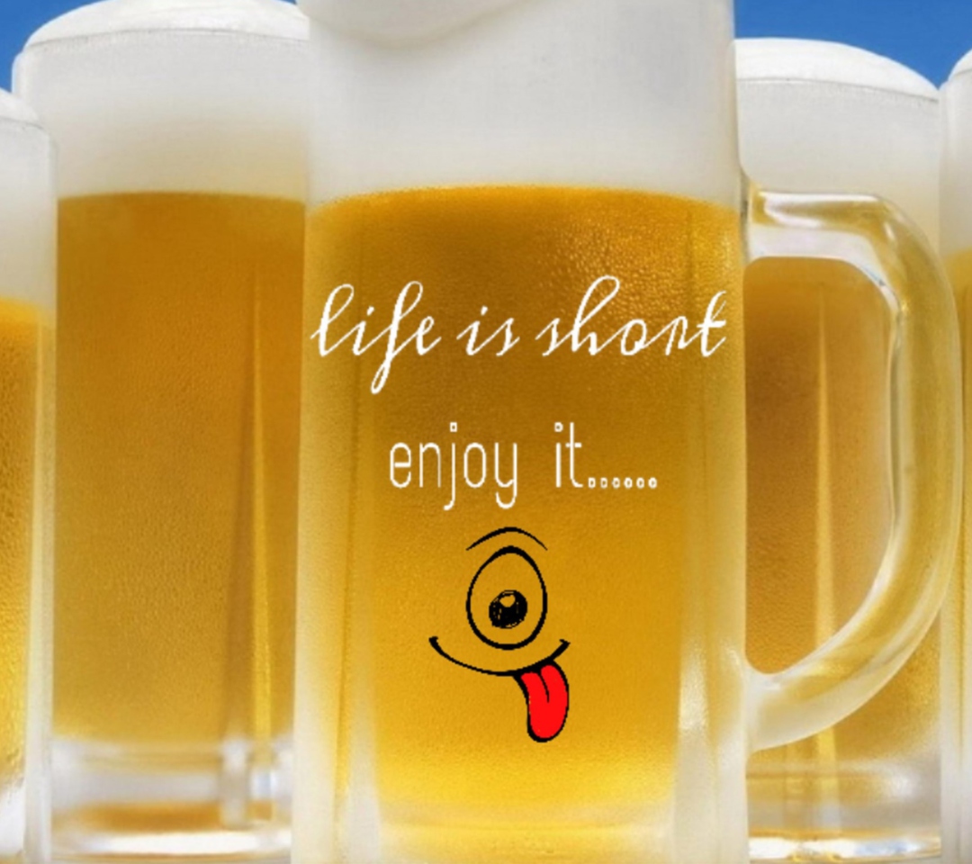 Обои Life is short - enjoy it 1080x960