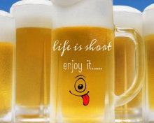 Life is short - enjoy it wallpaper 220x176