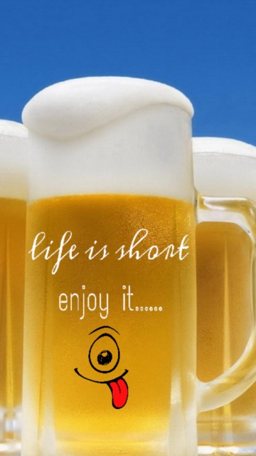 Fondo de pantalla Life is short - enjoy it 360x640