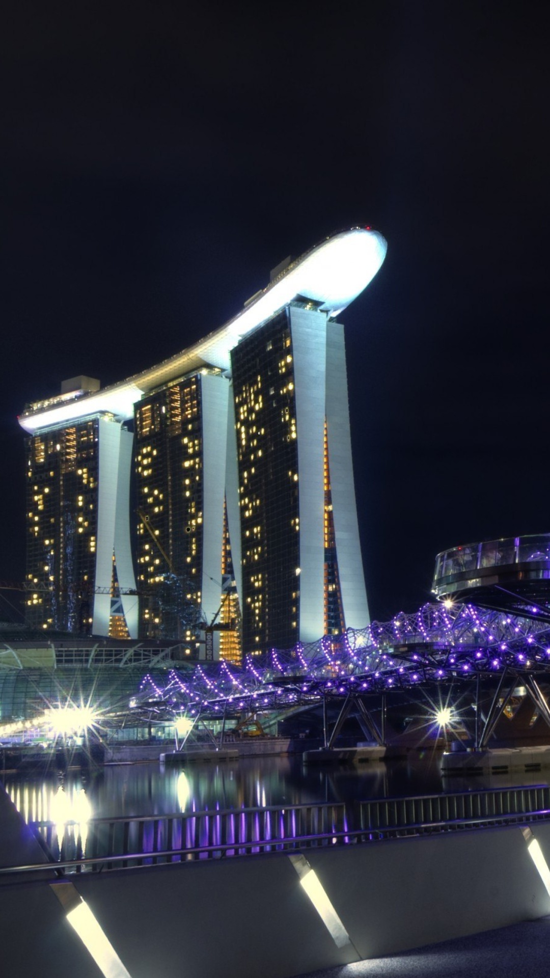 Обои Helix Bridge in Singapore 1080x1920