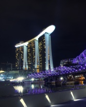 Обои Helix Bridge in Singapore 176x220