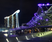 Fondo de pantalla Helix Bridge in Singapore 220x176