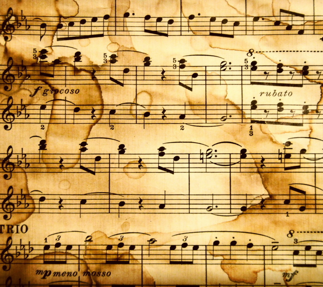 Das Musical Notes Wallpaper 1080x960