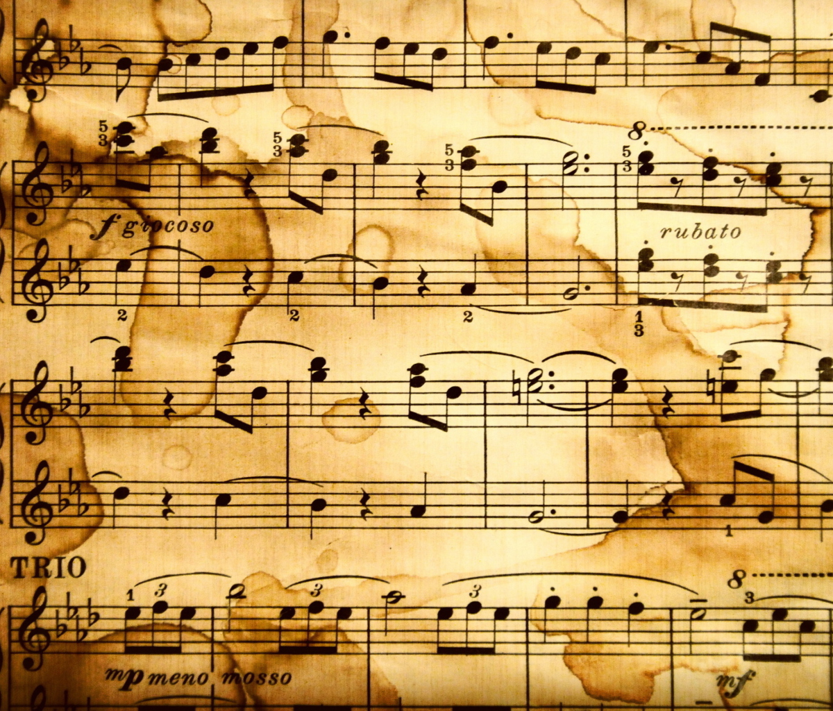 Обои Musical Notes 1200x1024