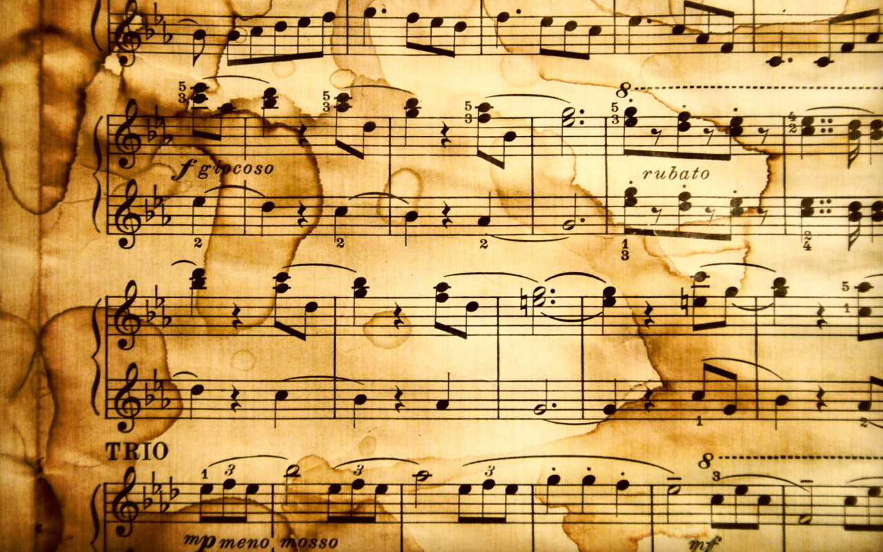 Musical Notes wallpaper 1280x800