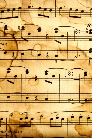 Das Musical Notes Wallpaper 320x480