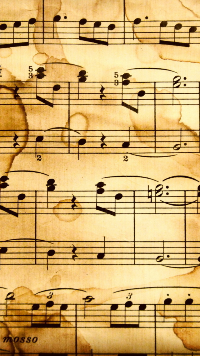 Das Musical Notes Wallpaper 640x1136