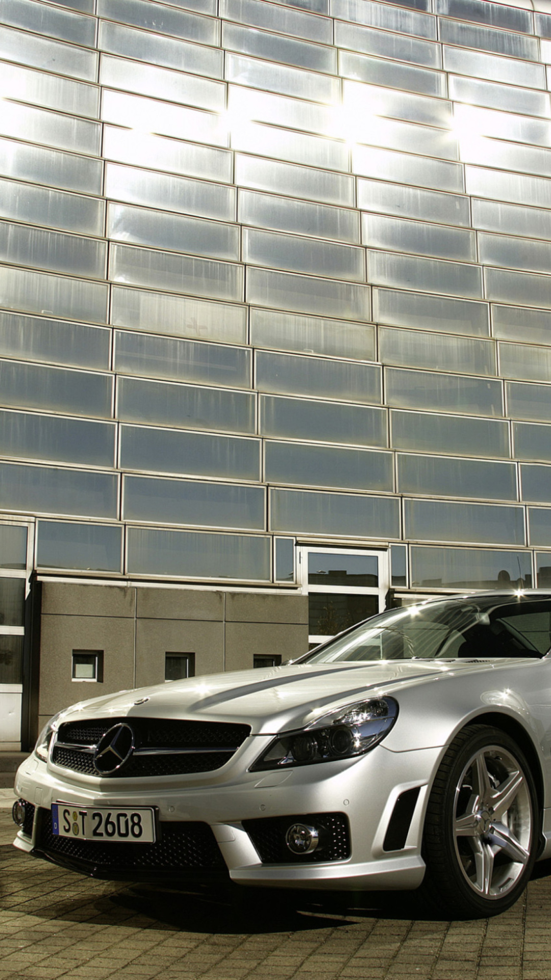 Mercedes Benz SL Class AMG 6.3 Liter V8 Engine wallpaper 1080x1920