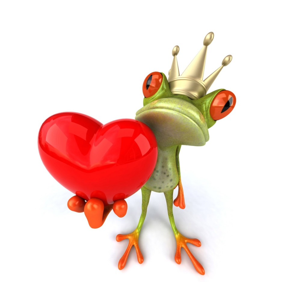 Обои Frog Love 1024x1024