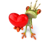 Das Frog Love Wallpaper 176x144