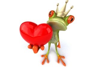 Free Frog Love Picture for Android, iPhone and iPad
