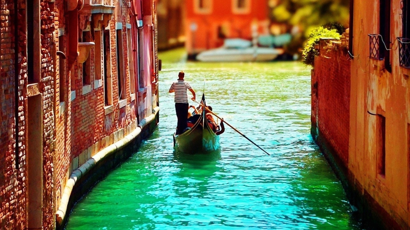 Das Venice Gondola Wallpaper 1366x768