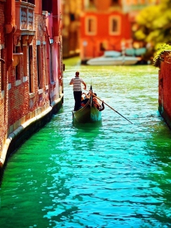 Обои Venice Gondola 240x320