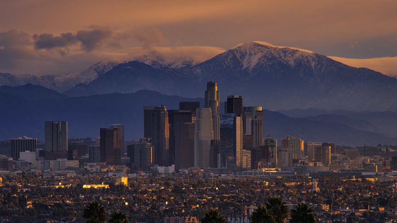 Fondo de pantalla Los Angeles, California Panorama 1280x720