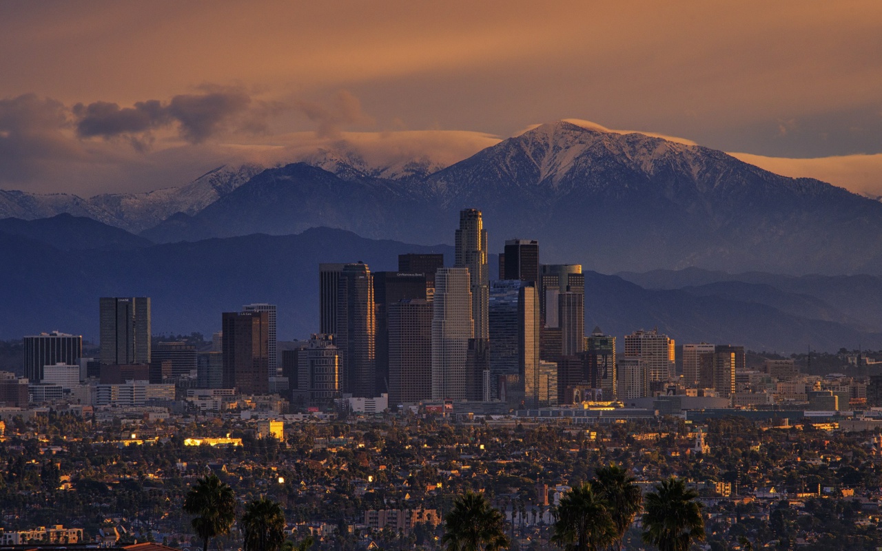 Sfondi Los Angeles, California Panorama 1280x800