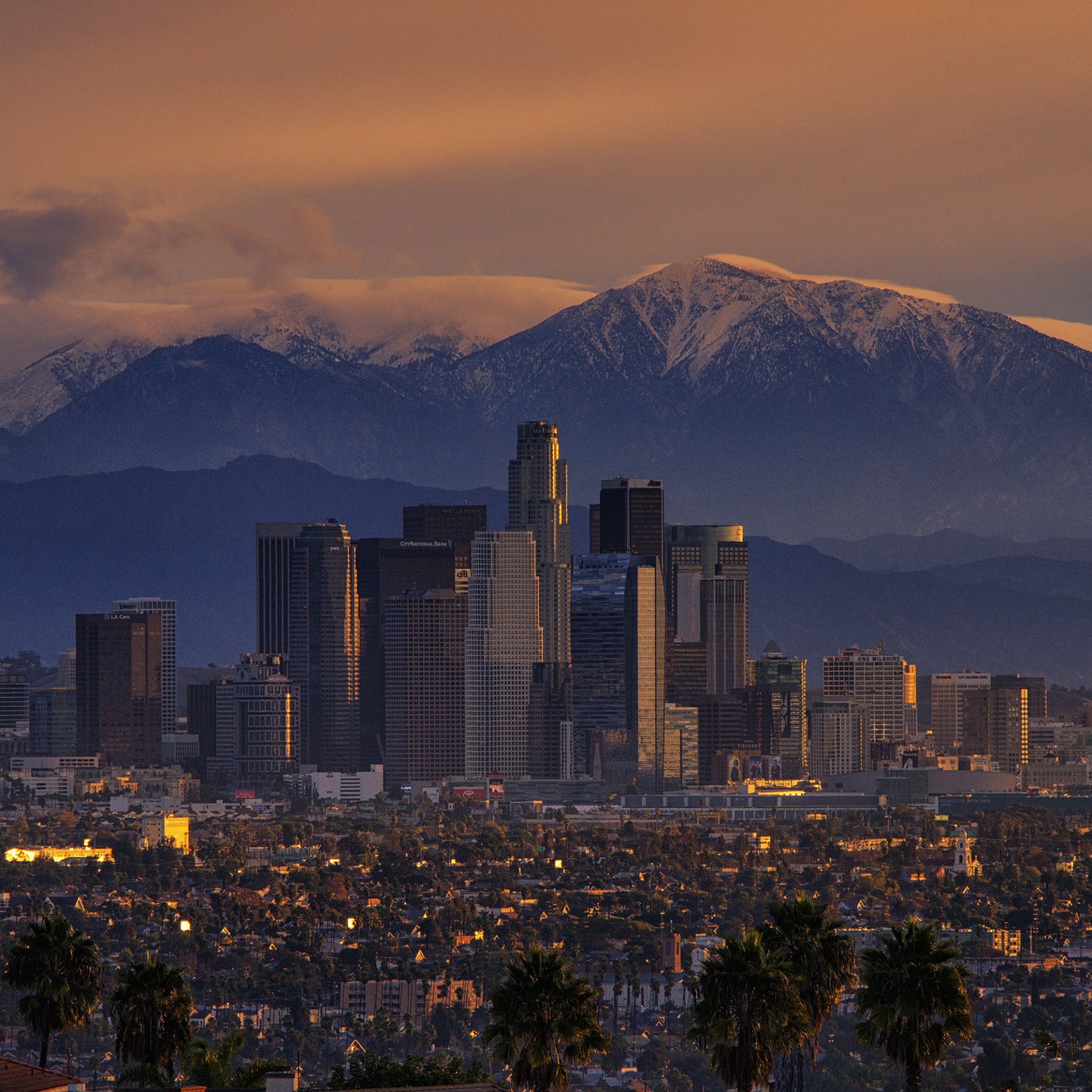 Обои Los Angeles, California Panorama 2048x2048