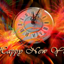 Happy New Year Clock wallpaper 128x128