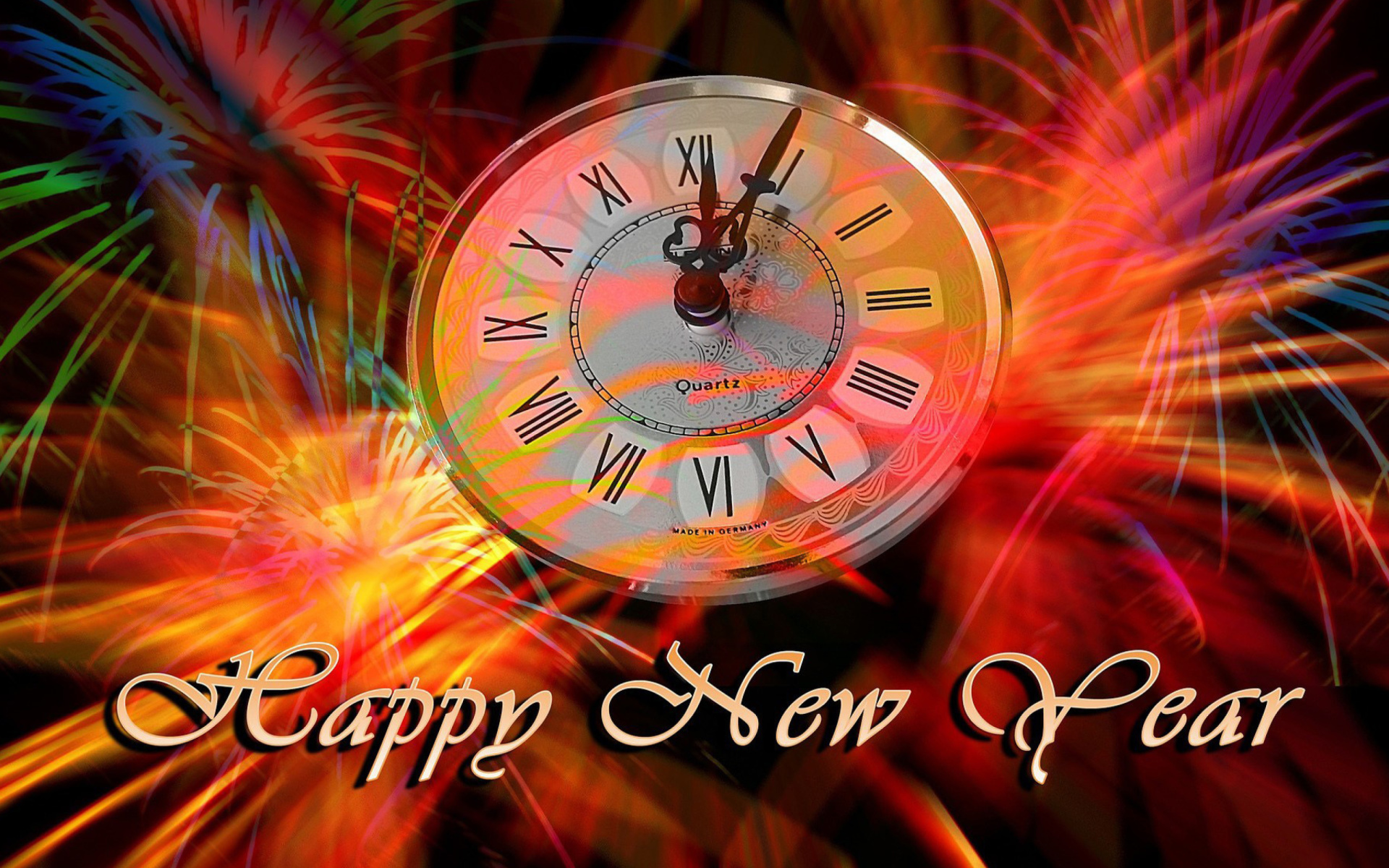 Fondo de pantalla Happy New Year Clock 1920x1200